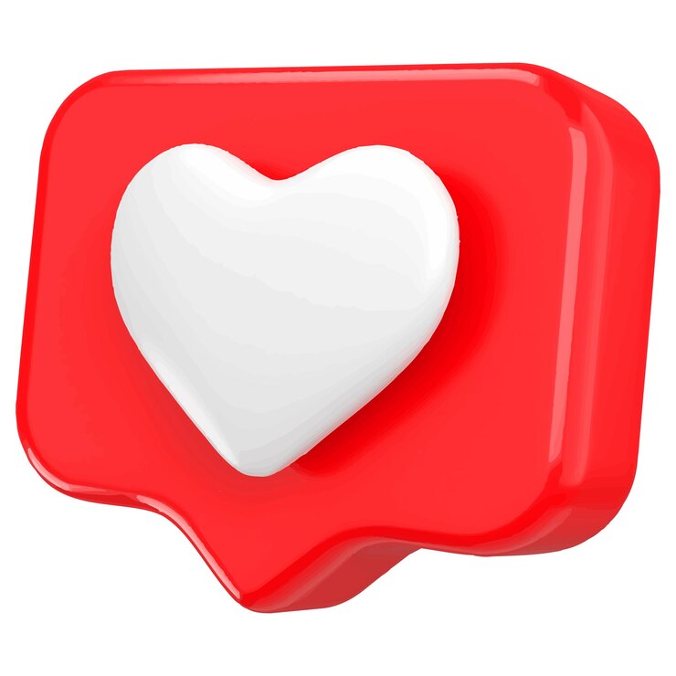Vector 3d like icon 3d illustration red color