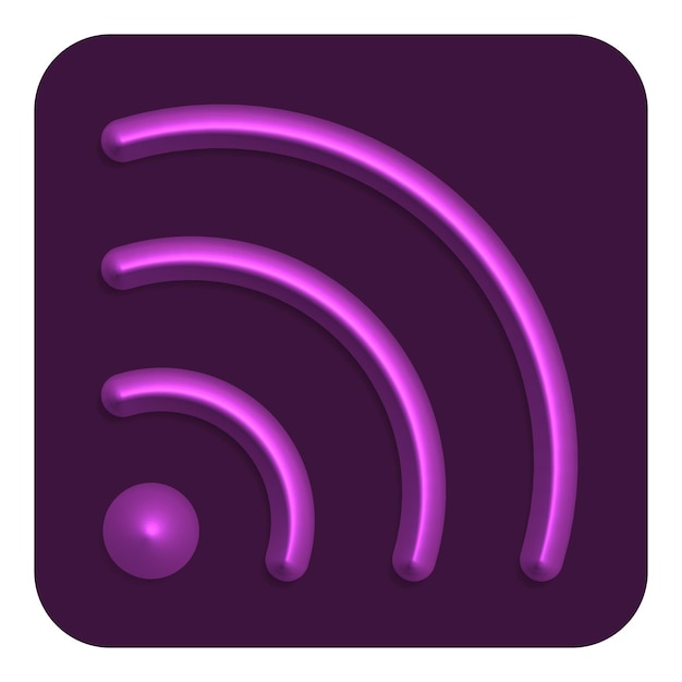 3d Line Neon Web Icon