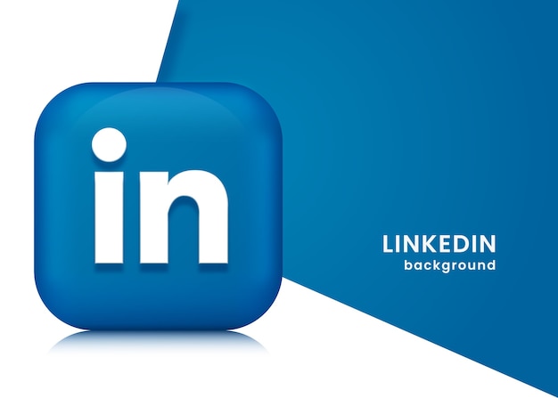 벡터 3d linkedin 배경 또는 배너