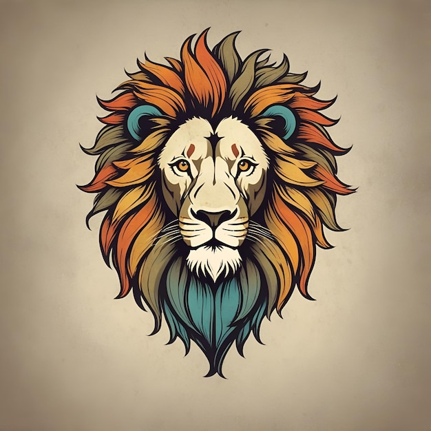 3d lion logo mockup