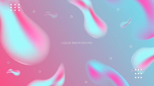 3d liquid colorful gradient background vector