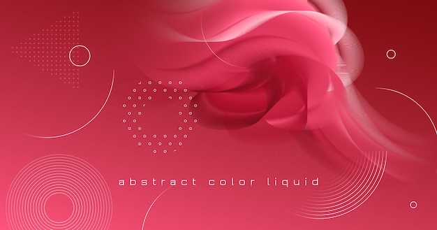 3D液体形状抽象的なグラデーションポスター