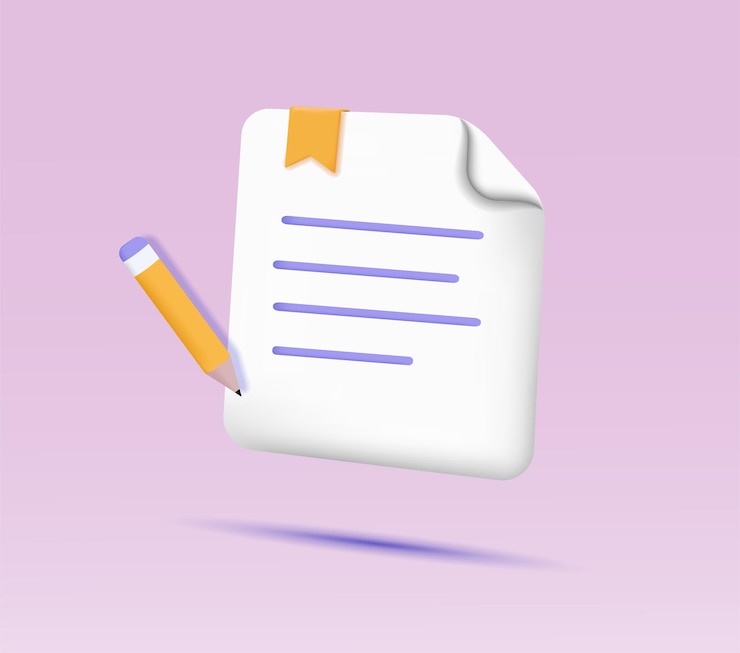 Vector 3d 목록 3d 문서 3d 보고서 시트
