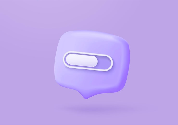 Vector 3d loading bar icon with graph progress project transfer data for interface mobile app website with minimal cartoon concept 3d power status buttons icon vector render illustration