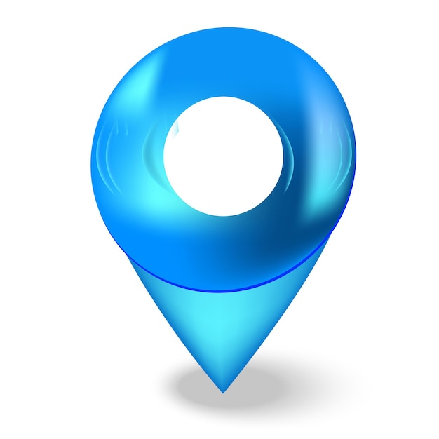 Vector 3d location icon gps map