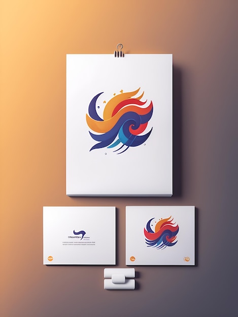 3d logo mockup design template