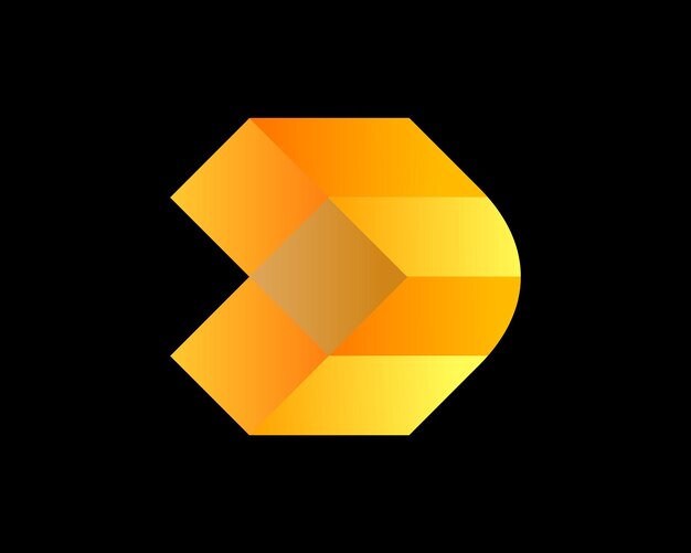 3D-logoontwerp geometrische vector