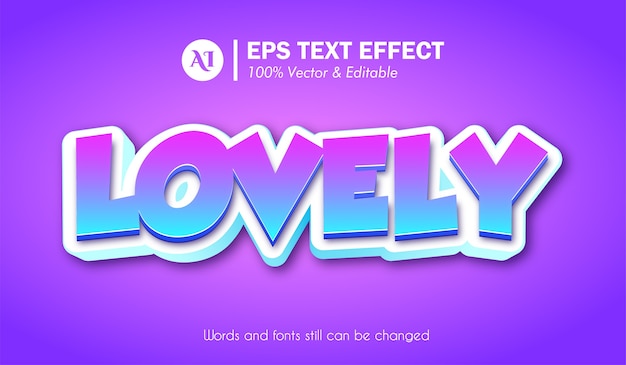 3d lovely font text effect