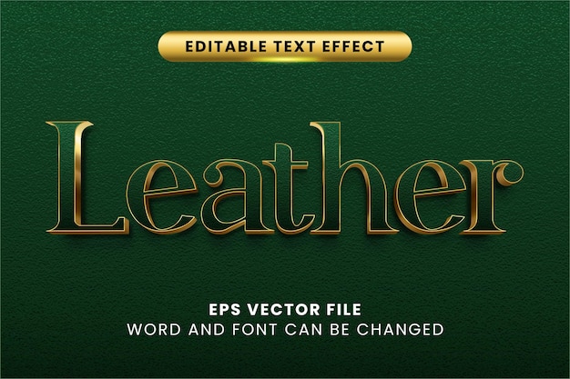 Текстовый эффект 3D Luxury Leather