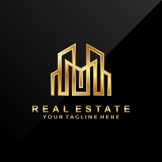 3d, luxury real estate logo.