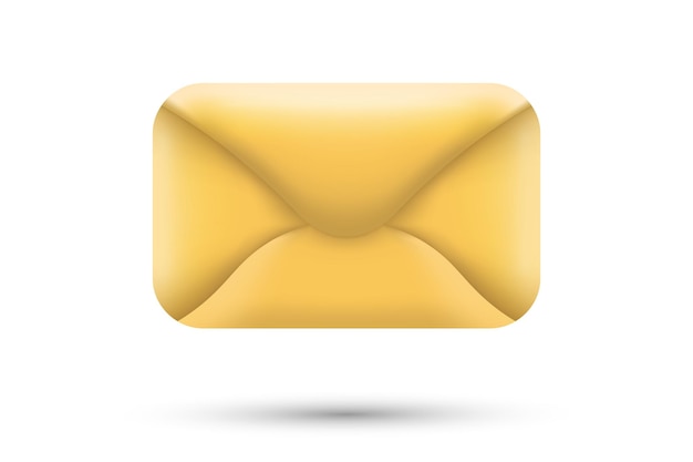 3D-mail envelop geel pictogram Vectro EPS 10