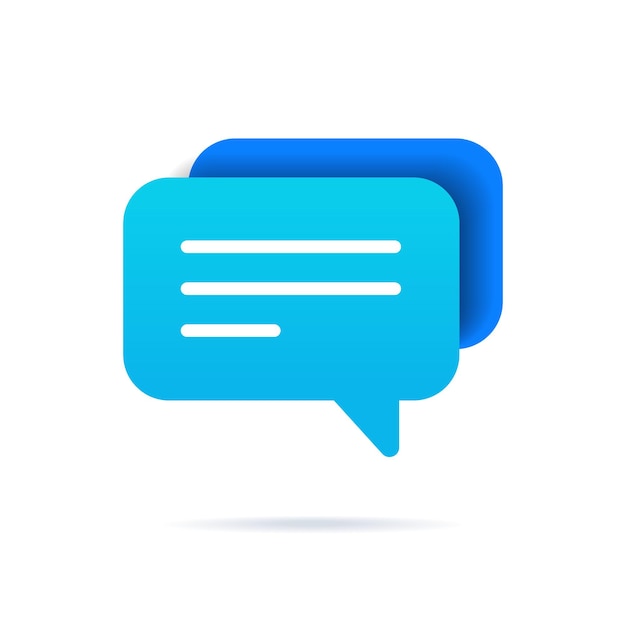 3d mail, letter, message, chat, speak, dialog, post icon sign symbol for mobile app website ui