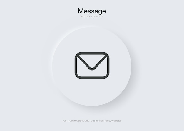 3d mail, letter, message, chat, speak, dialog, post icon sign symbol for mobile app website ui