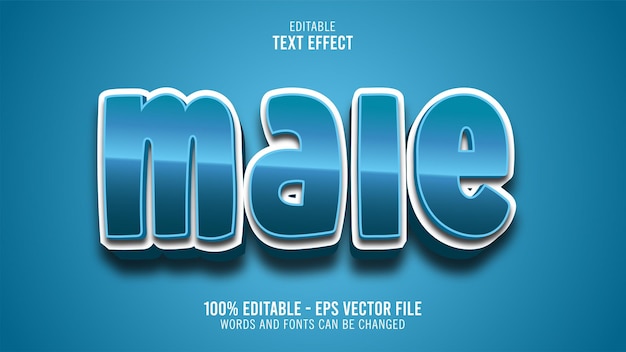 3D Male Editable Text Effect