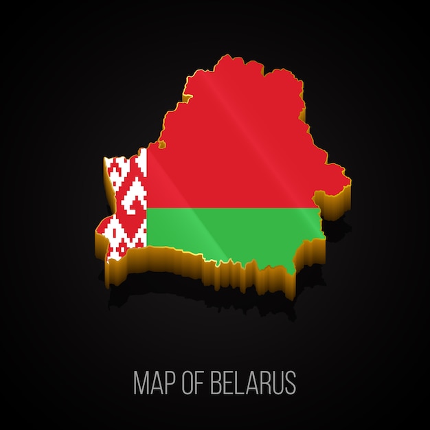 Mappa 3d della bielorussia