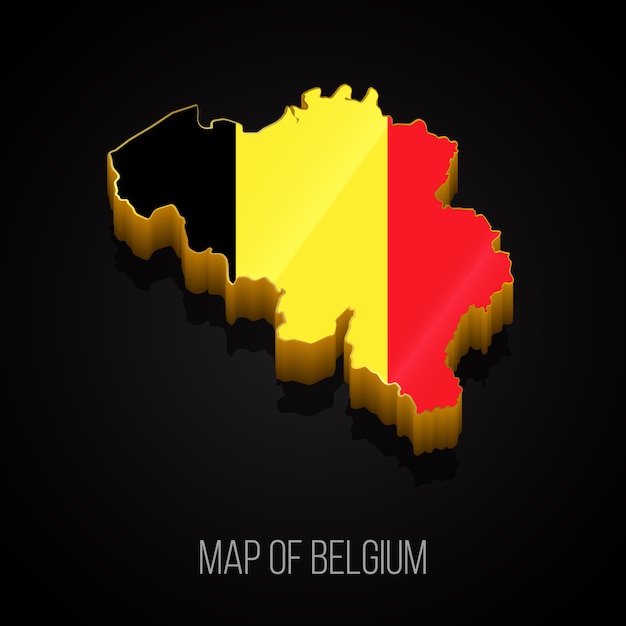 Mappa 3d del belgio