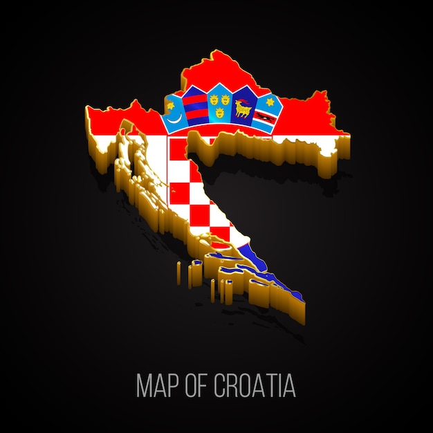 3D Map of Croatia