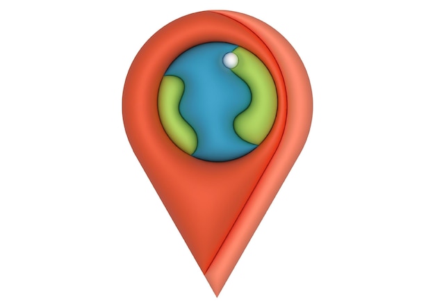 3d map location illustration vector design