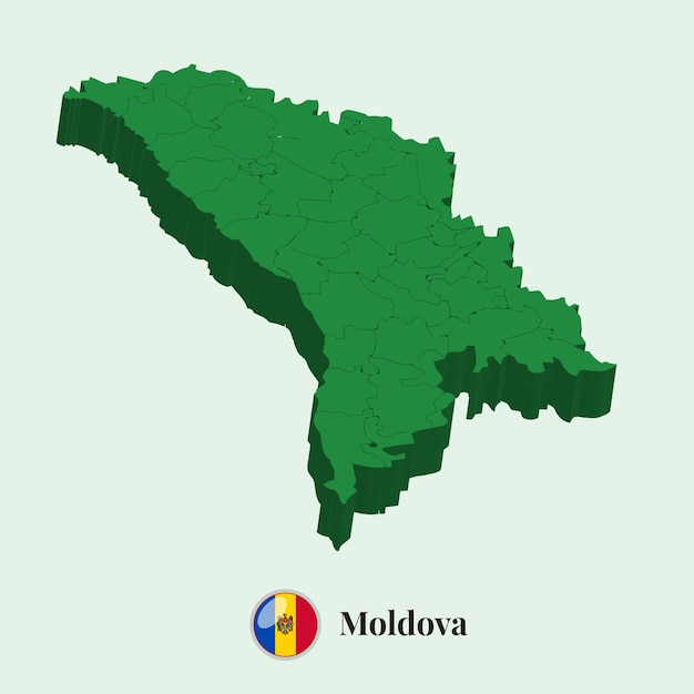 3d map of moldova vector illustration stock photos designs