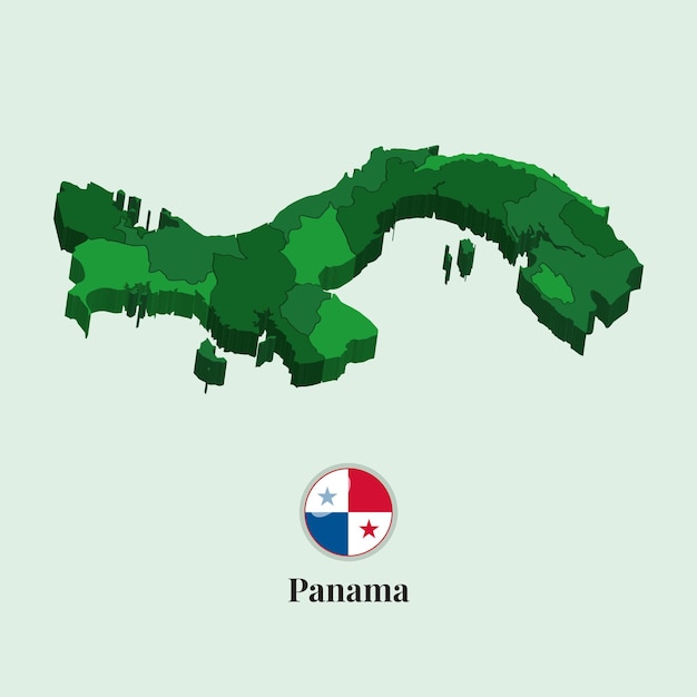 3d map of panama vector stock photos designs