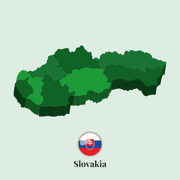 3d map of slovakia vector stock photos designs