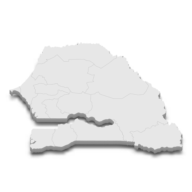 3d карта с границами регионов