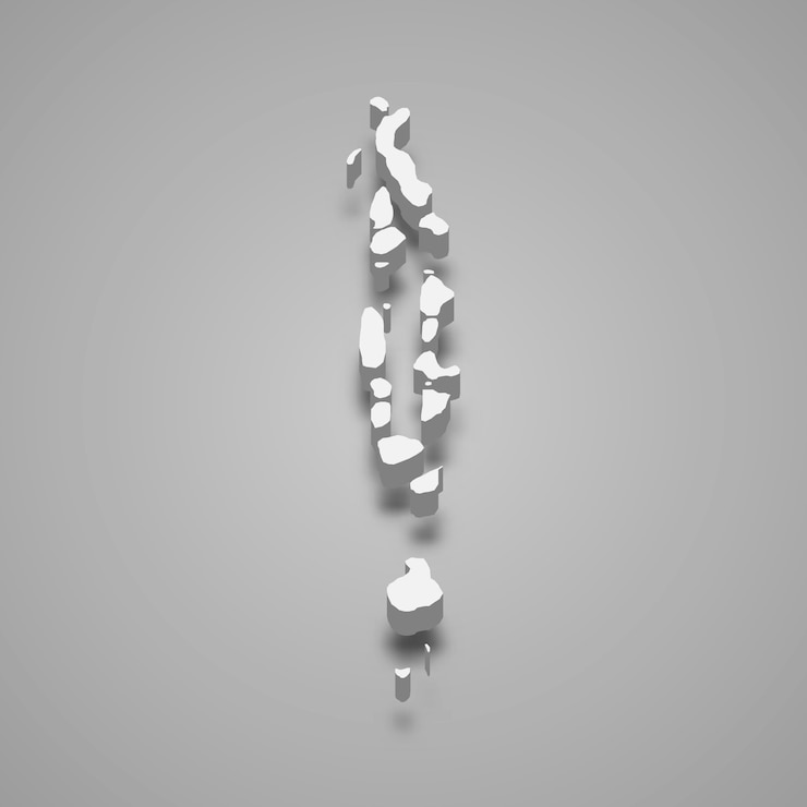 Vector 3d map with borders