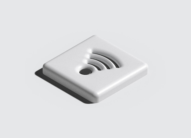 Vector 3d and materials wifi icon
