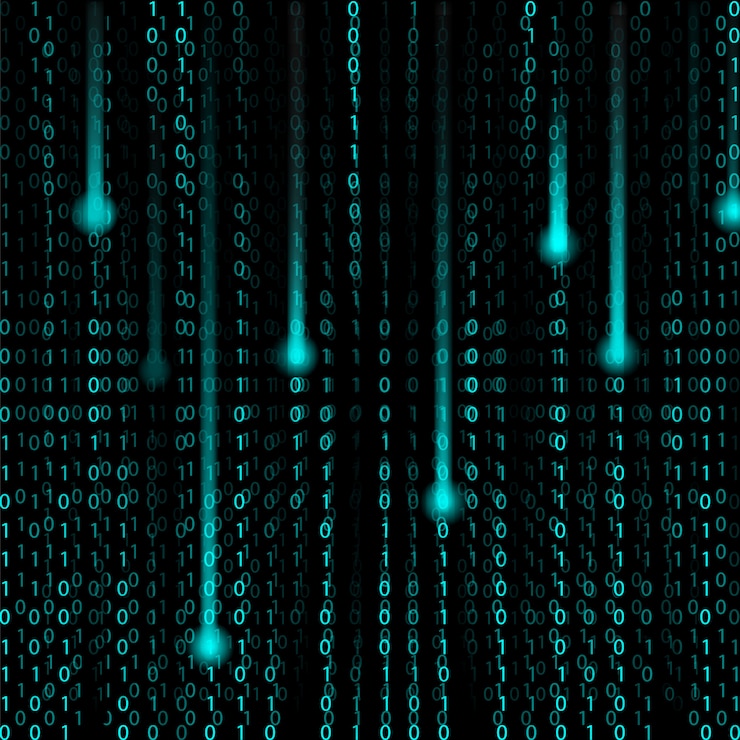 Vector 3d matrix background
