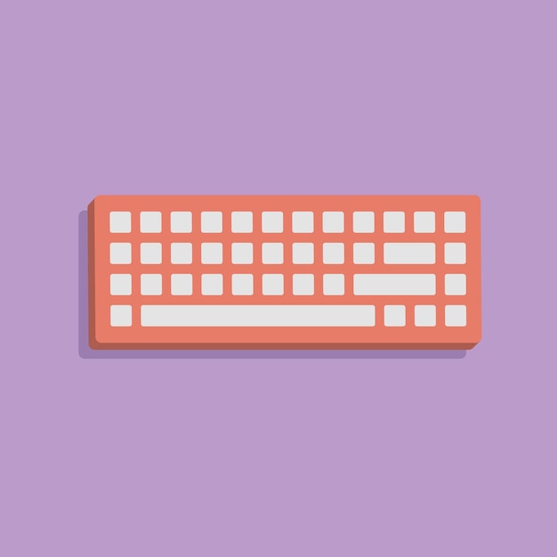 3d mechanical keyboard in minimal cartoon style