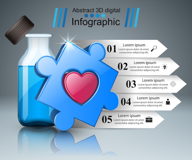 Infografica medica 3d.