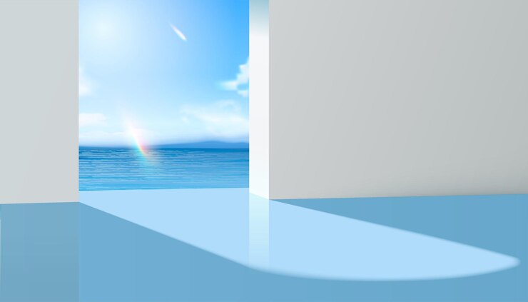 Vector 3d mediterranean interior scene