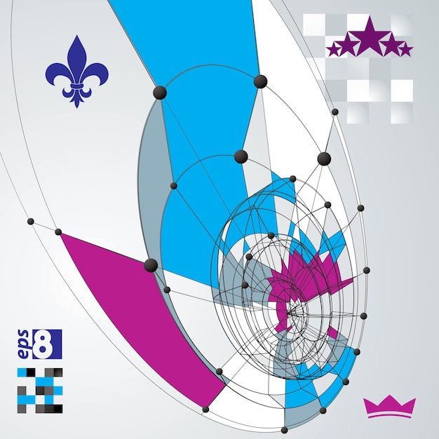 3d mesh moderne stijlvolle abstracte structuur achtergrond, ruimtelijke technologische vorm, veelhoekige kleurrijke eps8 draadframe achtergrond met design objecten.