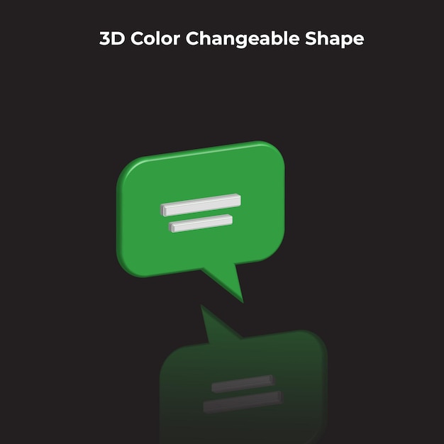 3d message icon design