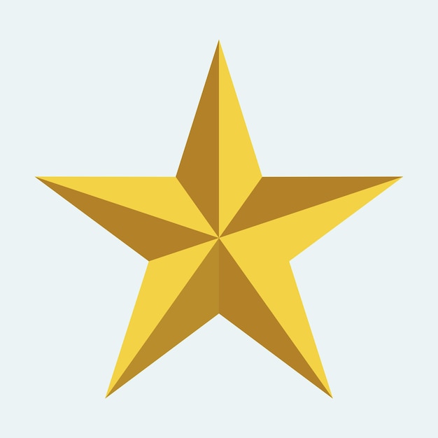 Vector 3d metal gold star