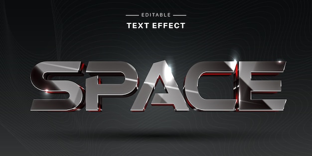 Vector 3d metallic luxury text effect