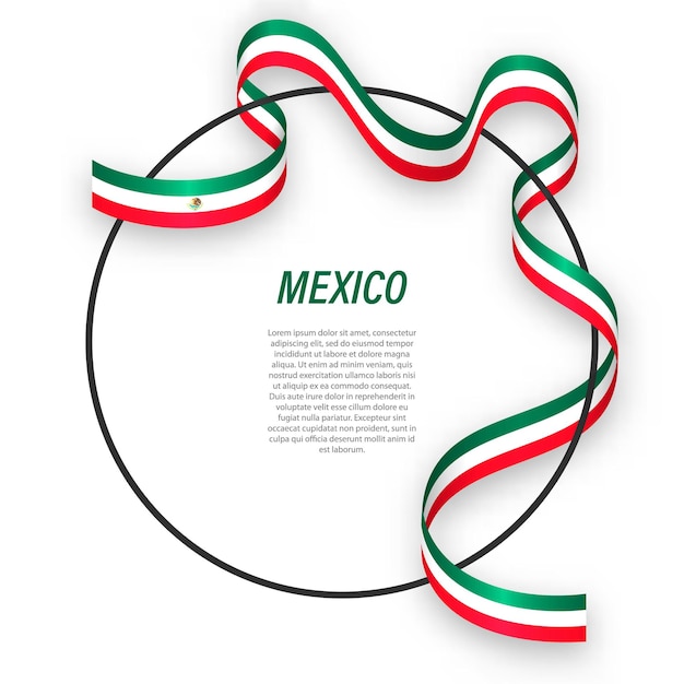 3d mexico met nationale vlag.