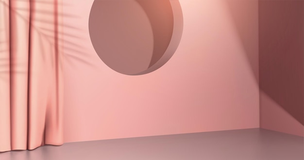 3d minimal fashion pink scene