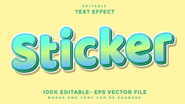 3d Minimal Gradient Word Sticker Editable Text Effect Design Template Effect Saved In Graphic Style