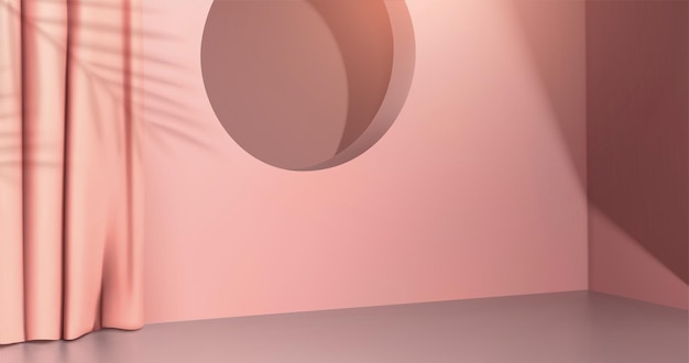 Vector 3d minimale mode roze scène