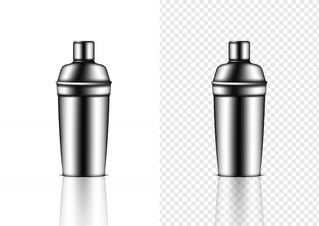 3d mock-up realistische metalen shaker-fles