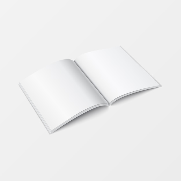 Vector 3d mockup open book template