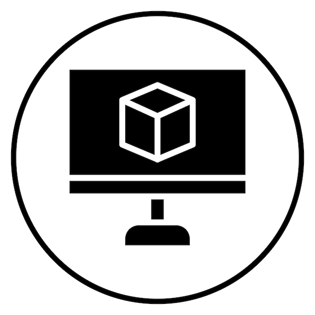 Illustrazione dell'icona vettoriale di modellazione 3d di iconset di ingegneria