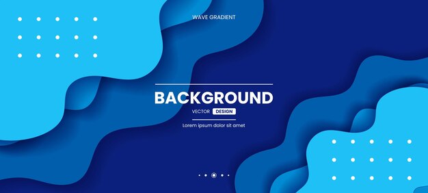 3D modern abstract blue gradient background with paper cut shapes and geometric elements.