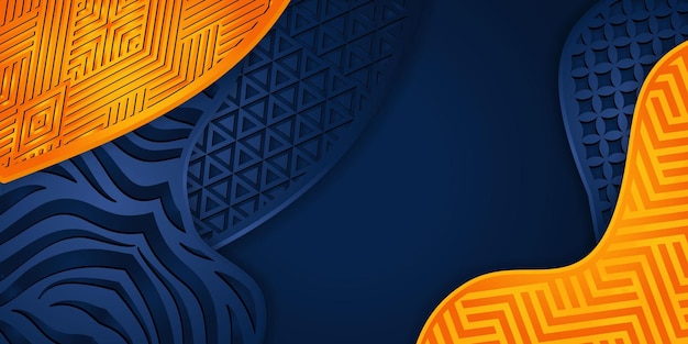 3d modern abstract presentation background with luxury paper cut background