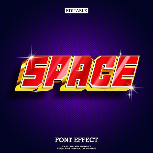 3d modern floating futuristic space text effect