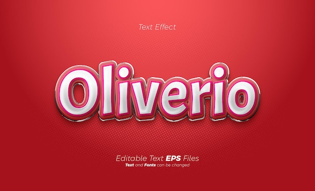 3d modern text effect with red chrome plated