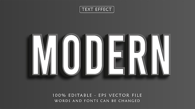 Vector 3d modern text effect