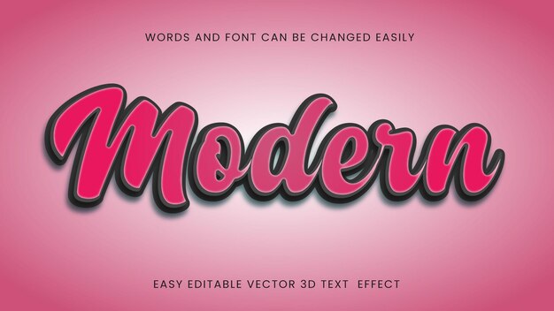 3d modern text style