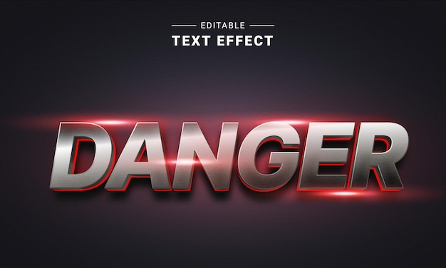 3D Modern Trendy Metallic Text Effect. Cinematic Style